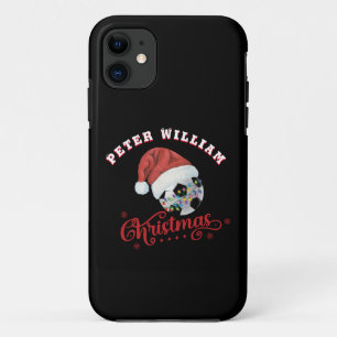 Customise Name Santa Christmas Soccer   iPhone 11 Case