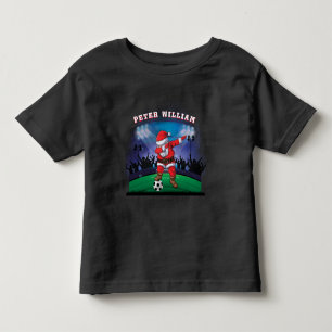 Customise Name Santa Christmas Soccer T-Shirt
