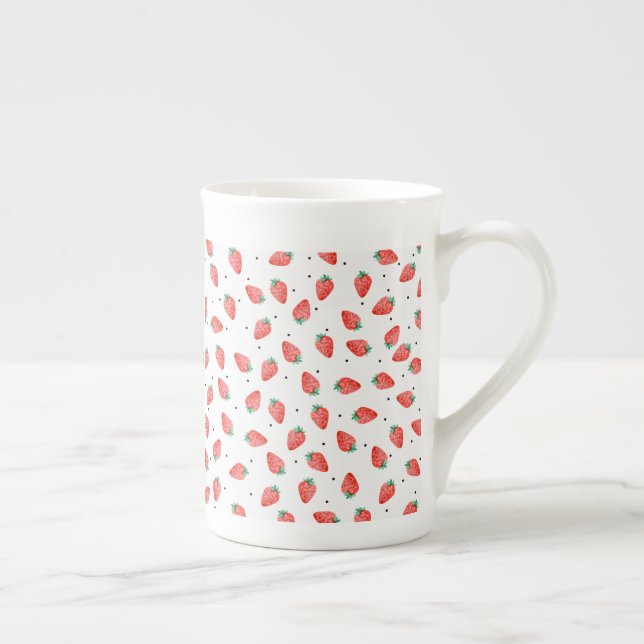 Customise name strawberry with dots cup   (Right)