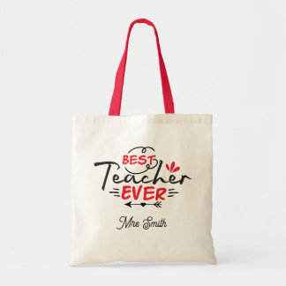 Customise Name Teacher Appreciation Tote Bag