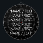 Customise Name text minimalist elegant black white Dartboard<br><div class="desc">Customise Name text minimalist elegant black white Dart Board
Customise,  personalise with name,  quote,  phrase,  or text</div>
