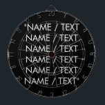 Customise Name text minimalist elegant black white Dartboard<br><div class="desc">Customise Name text minimalist elegant black white Dart Board
Customise,  personalise with name,  quote,  phrase,  or text</div>