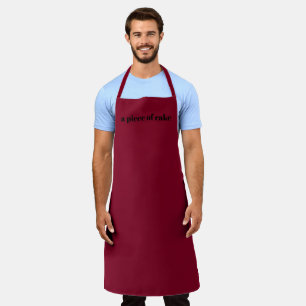 Customise Name text minimalist elegant burgundy Apron