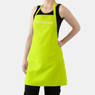 Customise Name text minimalist elegant chartreuse Apron