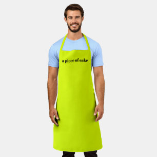 Customise Name text minimalist elegant chartreuse Apron