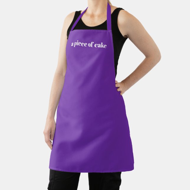 Customise Name text minimalist elegant grape Apron (Insitu)