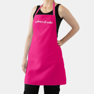 Customise Name text minimalist elegant hot pink Apron