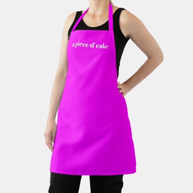 Customise Name text minimalist elegant magenta Apron (Insitu)