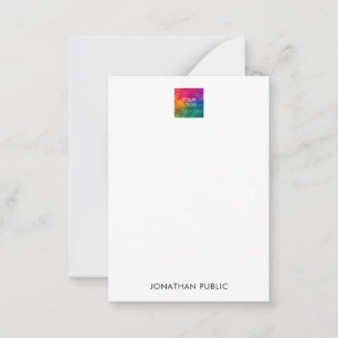 Customise Name Upload Logo Here Trendy Vertical Card