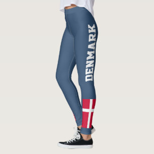 Customise National Denmark Flag Leggings