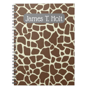 Customise Notebook - Giraffe Print