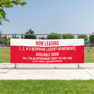 Customise Now Leasing Apartments For Rent Large Banner