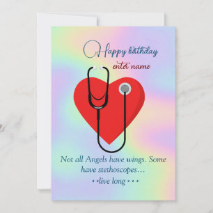 Customise nurse happy birthday card