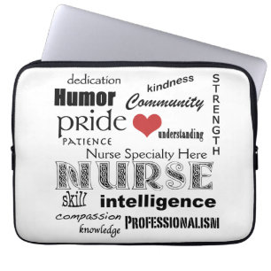 Customise Nurse Speciality-Nurse Pride-Attributes Laptop Sleeve