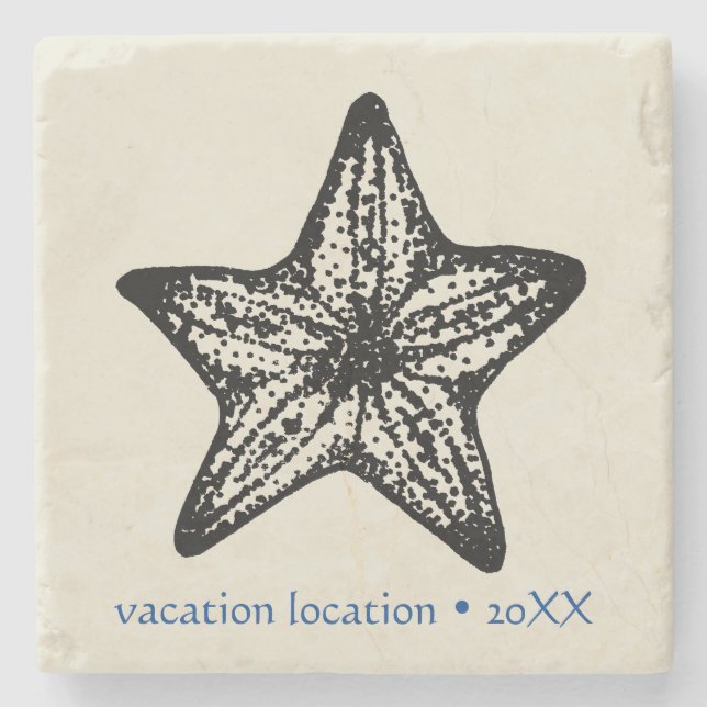 Customise Ocean Starfish Sand Stone Coaster (Front)
