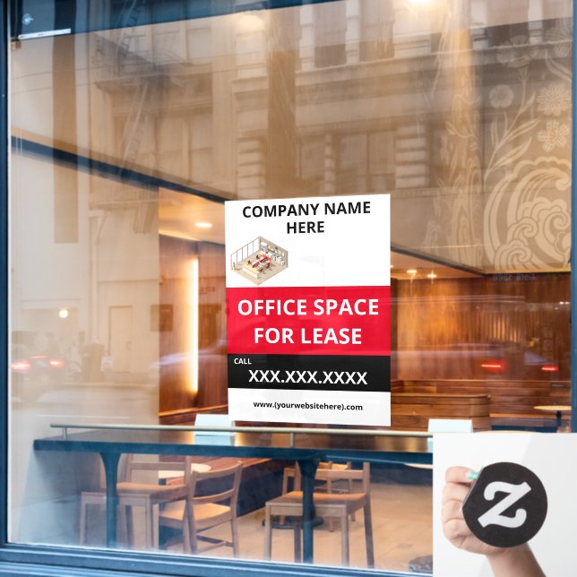 Customise Office Space Business Front  Window Cling (Cafe Window)