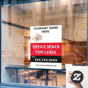 Customise Office Space Business Front Window Cling