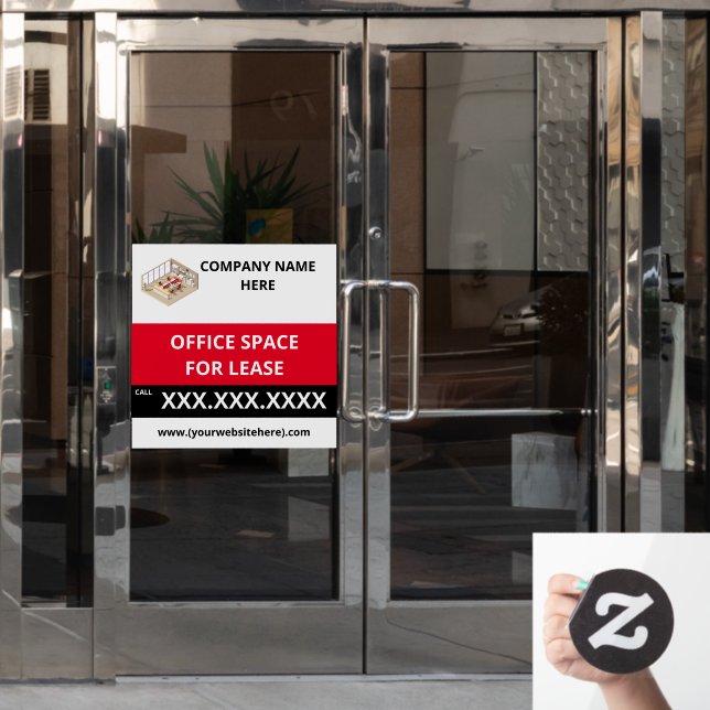 Customise Office Space Business Front Window Cling (Office Door)