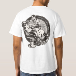 Customise Old Fashioned Barber Shop Promotional T-Shirt