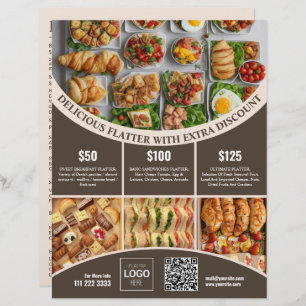 Customise online this Elegant Food Menu & Price