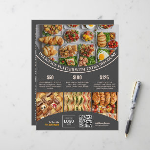 Customise online this Elegant Food Menu & Price
