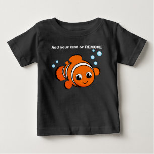 Customise, orange cute clown fish, cartoon design: baby T-Shirt