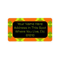 Customise Orange with Green Diamond Pattern