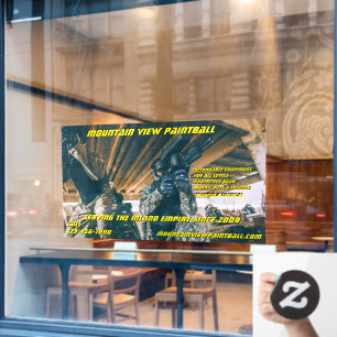 Customise Paintball Shop Gear Equipment Front  Window Cling