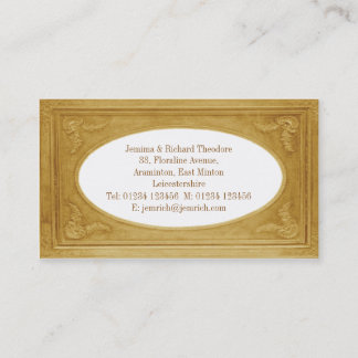 Customise Pale Gold Border Business Card