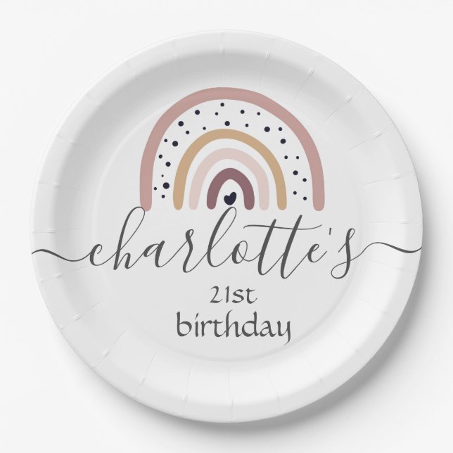 Customise Paper Plates - Rainbow Salmon (Front)