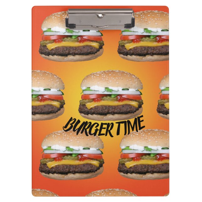 Customise Party Burger Clipboard (Front)