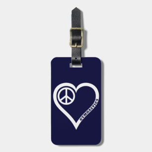 Customise Peace Love Gymnastics Luggage Tag