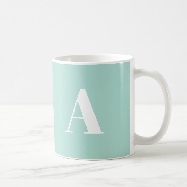 Customise, personalise Alphabet initial letter Coffee Mug (Right)