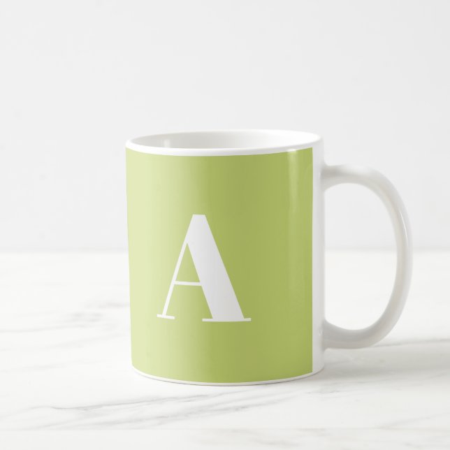Customise, personalise Alphabet initial letter Coffee Mug (Right)