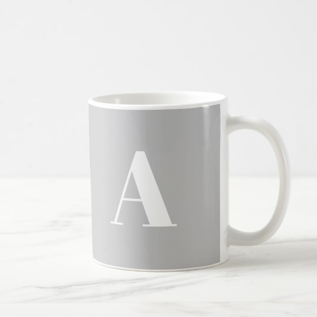 Customise, personalise Alphabet initial letter Coffee Mug (Right)