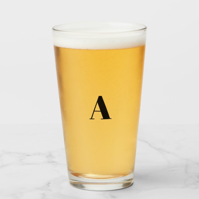 Customise, personalise Alphabet initial letter Glass (Front Filled)