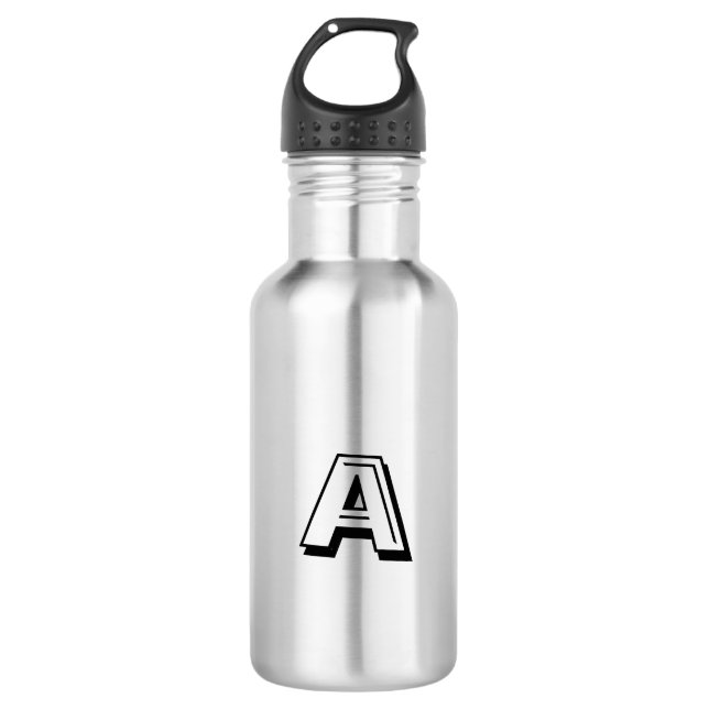 Customise, personalise Alphabet initial letter Sta 532 Ml Water Bottle (Front)