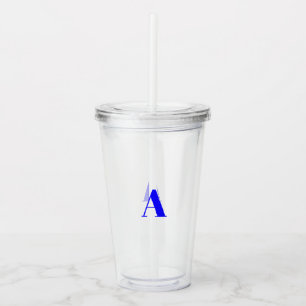 Customise, personalise alphabet initial monogram acrylic tumbler