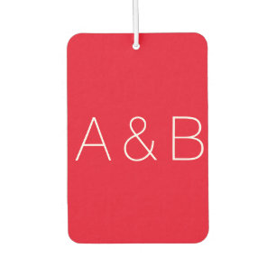 Customise, personalise alphabet initial monogram car air freshener