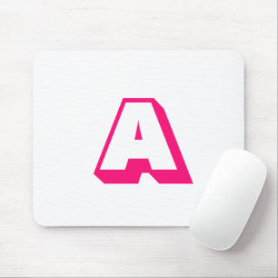 Customise, personalise alphabet initial monogram mouse mat
