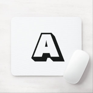 Customise, personalise alphabet initial monogram mouse mat