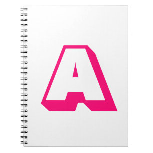 Customise, personalise alphabet initial monogram notebook