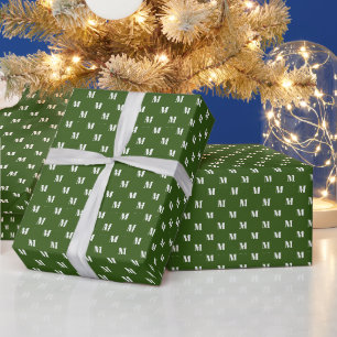 Customise, personalise alphabet initial monogram wrapping paper