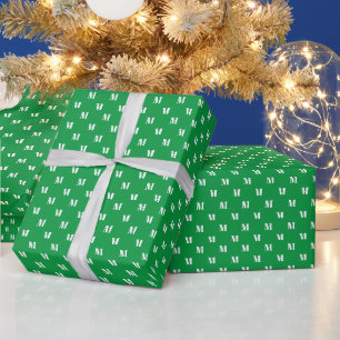 Customise, personalise alphabet initial monogram wrapping paper