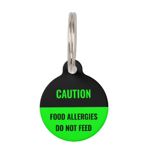 Customise, personalise Black green dog Name, Info Pet Tag