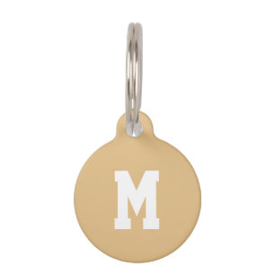 Customise, personalise camel white dog, pet name tag