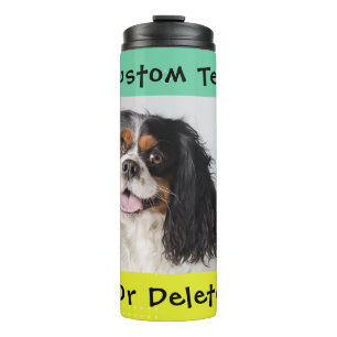 Customise / Personalise  Cavalier, Dog Photo Thermal Tumbler