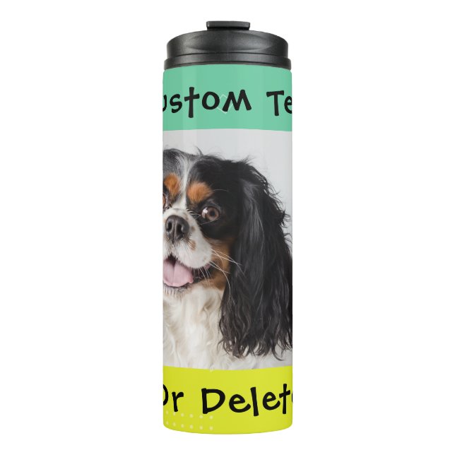 Customise / Personalise  Cavalier, Dog Photo Thermal Tumbler (Front)
