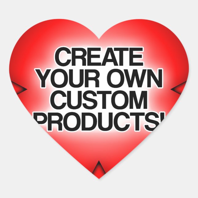 Customise / Personalise / Create your own Heart Sticker (Front)