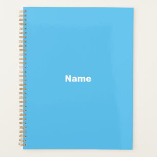 customise, personalise it with name turquoise blue planner